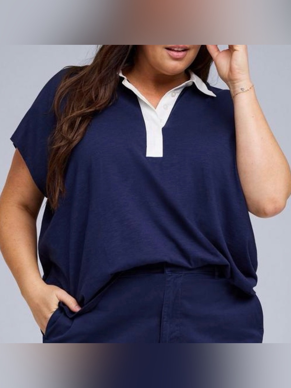 NWT Torrid Belle Isle Collared Polo Top - 3X